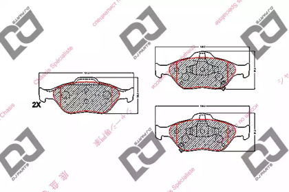 Комплект тормозных колодок DJ PARTS BP1614